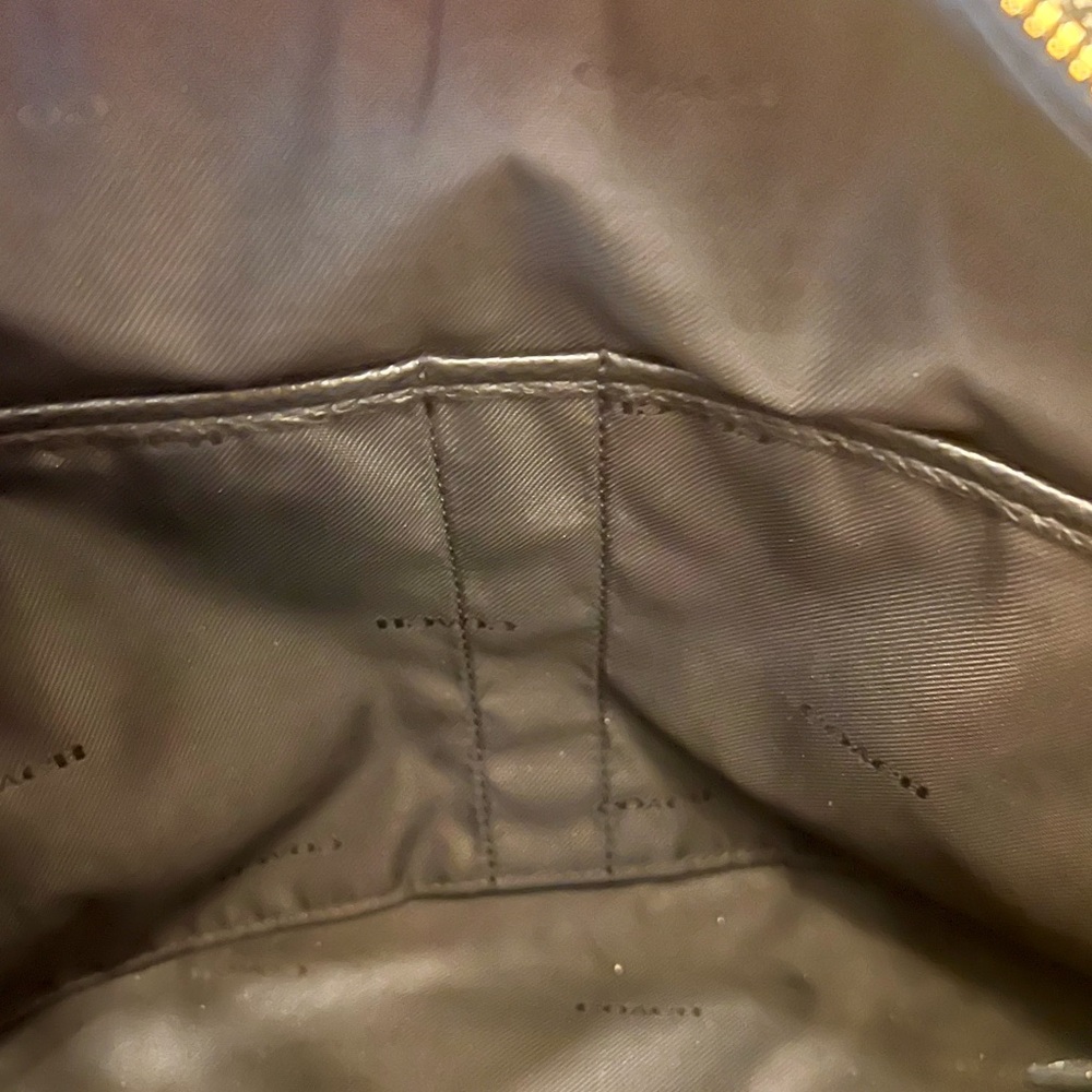 Coach Black Leather Tote with Gold Accents - Picture 10 of 11
